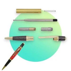 Charnwood Sienna Twist Pen Gold & Gun Metal - PENSGGM - Picture 1 of 4