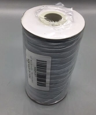 Banda elástica blanca de carrete de 1/4 pulgada X 65 yardas para máscaras de ropa Ect nueva en paquete Foto 1 de 2