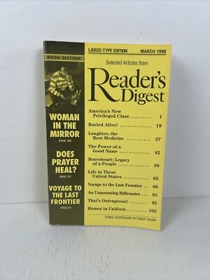 Reader's Digest Magazine Large Type Edition Volume 26 Number 153 March 1989 - Image 1 of 4