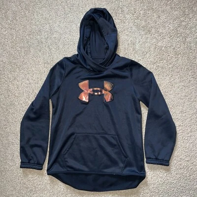 UNDER ARMOUR Juvenil Grande Sudadera con Capucha Suelta, Pullover, Sudadera, Negro Brillante Logo Foto 1 de 3
