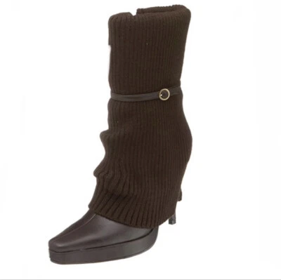 NUEVO EN CAJA Delicioso Marrón Suéter Botas de Aguja - Para Mujer Talla 10M Foto 1 de 4