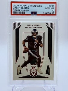 Jalen Hurts RC 2020 Chronicles RED Vertex Eagles Rookie /199 PSA 10 GEM MINT - Bild 1 von 3