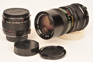 Vivitar 70-150mm f/3.8 Close Focusing Zoom Lens & 2x Matched Multiplier MD Mount - Picture 1 of 14