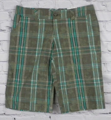 Pantalón corto a cuadros grises SO para mujer talla 11 (33 en cintura) Foto 1 de 4