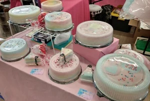 “SparkleCANDYCloud” PASTEL DE ALGODÓN DE AZÚCAR Cumpleaños Sorpresa Arco Iris Algodón Caramelo - Imagen 1 de 15