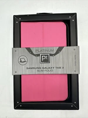Platinum Slim Folio Case for Samsung Galaxy Tab 3 Pink - Image 1 of 2