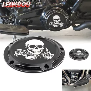 CNC Derby Cover Timing Timer Covers For Harley M8 Electra Street Glide 2017-2023 - Foto 1 di 8