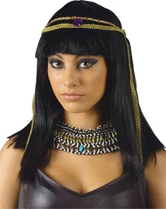 CLEOPATRA EGYPTIAN QUEEN BLACK WIG COSTUME NEW FW9235C - Picture 1 of 1