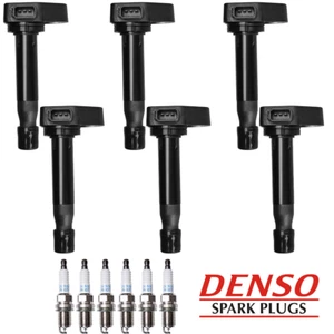 6x Ignition Coil + 6x Denso Platinum Spark Plug For Honda Odyssey 3.5L V6 UF242 - Picture 1 of 3