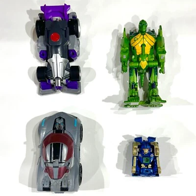 Transformers Small Figures Lot - Race Car Morbot Cyber Lizard Nitro Sideswipe +! - Image 1 of 2