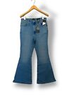 Lee High Rise Flared Jeans Mid Blue Size 31 S Stretch 