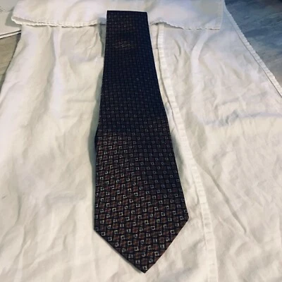 Corbata de seda Dani Moda Machile diseño artístico negra naranja Foto 1 de 3