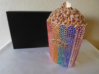 New Natasha Authentic Limited Edition Popcorn Clutch Handbag - Multi Color - Image 1 of 4