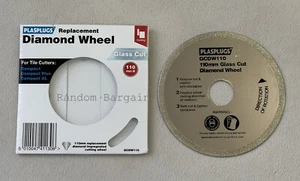 PLASPLUGS 110mm Diamond Wheel Cutting Blade Glass Cut - GCDW110 - Picture 1 of 6