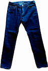 Michael Kors Womens Skinny Jeans Blue Denim Yellow Trim Cotton Blend Logo Size 8