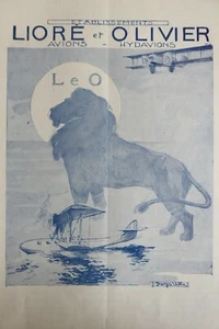 1927 PUB LIORE ET OLIVIER LeO FLUGZEUG WASSERFLUGZEUG LÖWE GEORGES VILLA ORIGINAL ANZEIGE - Bild 1 von 1