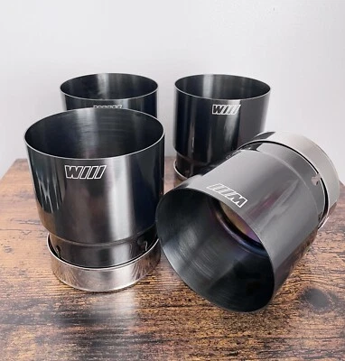 PUNTAS DE ESCAPE BMW M3 G80 M4 G82 G83 COMPETICIÓN M LOGOTIPO TITANIO NEGRO 4 Foto 1 de 2