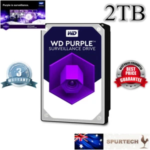Western Digital WD Purple 3.5" 2TB Surveillance Internal Hard Drive OEM - Picture 1 of 5