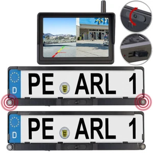 Lescars Solar-Funk-HD-Front- & Rückfahrcam, Splitscreen-Monitor Abstandswarner - Bild 1 von 12