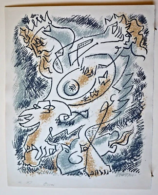 Andre Mason (1896-1987) EL REY CON UNA GRANADA, 1971 - Litografía a color Foto 1 de 4