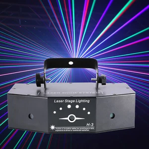 RGB DMX 3 Lens 500mW Full Color Scanning Beam Laser Lamp DJ Party Stage Lighting - Picture 1 of 12