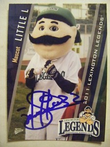 JORGE DE LEON signed ASTROS 2011 LEXINGTON LEGEND baseball card AUTO Autographed