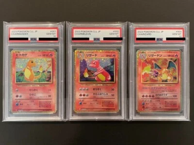 Pokemon Classic Charizard Charmeleon Charmander CLL Holo Japanese PSA 10 GM set - Image 1 of 2
