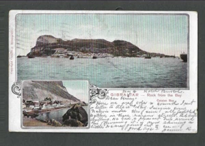 1903 Postkarte Gibraltar mit 1 Pfennig violett auf roter UDB - Bild 1 von 2