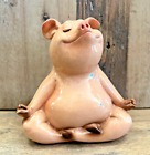 Pig Yoga Resin Figurine 4" x 4"