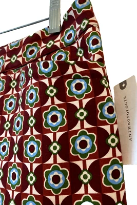 Anthropologie NWT Sz 10 Maeve Flare Mod Stretch Pants Floral - Image 1 of 4