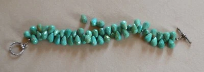 Vintage Sleeping Beauty Turquoise  Strand Bracelet w/ Toggle Closure - Image 1 of 4
