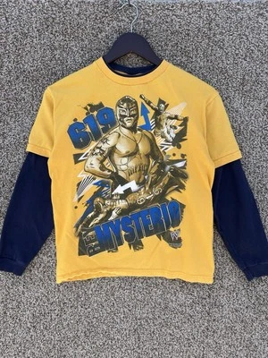 Camiseta Y2K 2000s Rey Mysterio 619 Negra Gráfica WWE YOUTH M Auténtica 2008 Foto 1 de 4