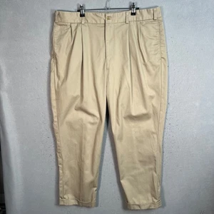 Mens Bills Khakis 100% Cotton Beige Pleated Trousers Size 40 Made In USA - Picture 1 of 11