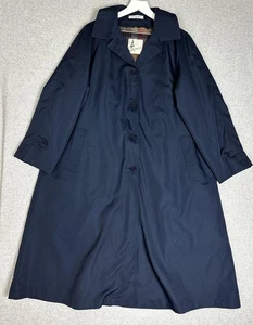 Vintage Misty Harbor Trench Coat Womens 14 Wool Plaid Liner Removable Lining 90s - Picture 1 of 12