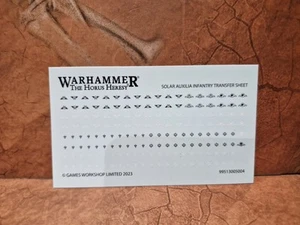 Warhammer 30k Solar Auxilia Transfers/ Decals Sheet Legions Imperialis - Picture 1 of 1