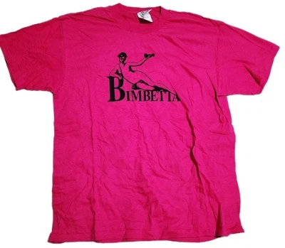 Raro Vintage Bimbetta Todo Mujer Banda Rosa Grande L Hanes Hecho en EE. UU.  Foto 1 de 4