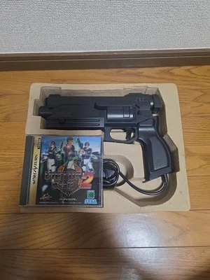 Sega Saturn VIRTUA GUN Controller HSS-0122 Boxed & VIRTUA COP2 - Image 1 of 4