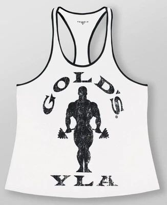 YLA x Gold's Timbre Tanque Músculo Gimnasio Entrenamiento Entrenamiento Correr XL Algodón BLANCO *NUEVO EN CAJA* Foto 1 de 4