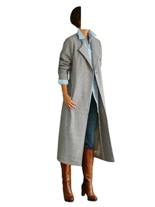 Abrigo largo de lana gris plata Amy Vermont talla 42 talla 44, talla 46 1117547877 - Imagen 1 de 6