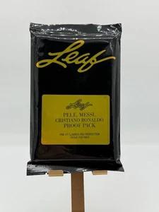 Pele, Messi & Ronaldo 2023 Leaf Legacy Collection 1/1 Pre-Production Proof Pack - Picture 1 of 1