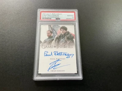 2021 Game of Thrones Dual Auto PSA 10 Paul Rattray, Iwan Rheon -Ramsay, Karstark - Image 1 of 2
