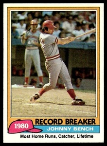 1981 Topps Johnny Bench Cincinnati Reds #201 - Picture 1 of 2