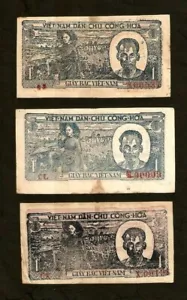 VIETNAM 1 DONG P16 1948 Very Low Serial # 00009 or 00535 or 00198 HCM Rare Note - Picture 1 of 1