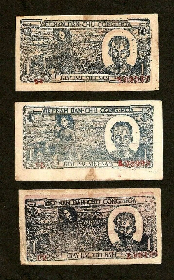 VIETNAM 1 DONG P16 1948 Very Low Serial # 00009 or 00535 or 00198 HCM Rare Note - Image 1 of 1