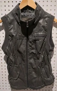 Ci Sono Vest Jacket Medium Gray Silver Women - Picture 1 of 6