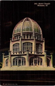 Bahá'í Tempel Wilmette Illinois Leinen Postkarte - Bild 1 von 2