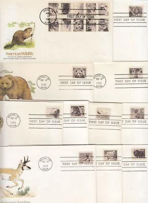 1981 WILDLIFE Sc 1889a booklet pane & singles premium Fleetwood set of 11 - Image 1 of 4