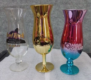 Hard Rock, Excalibur, MGM Grand - Hurricane Cocktail Gläser - 3 Stück - Bild 1 von 20