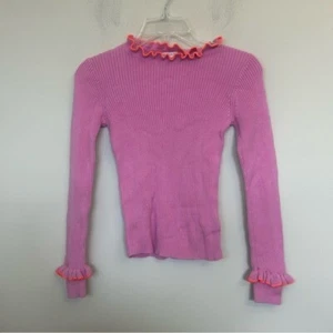 61.  Crewcuts girls Pink Cowl Neck Rib Knit Sweater size 10 - Picture 1 of 6