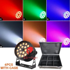 6PCS 270W RGBW LED Par Can Stage Lighting DMX512 DJ Disco Party Beam Par Light - Picture 1 of 10